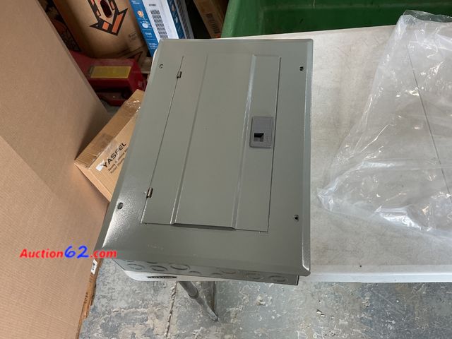 Lot 44-1104o - Electrical Panel Box Gray See All Photo's Not Tested E-Commerce Return, A basic inspection has been given to this item. Sold AS-IS. Missing ...