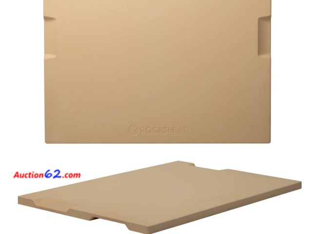 Lot 44-1791 - $54 Retail price- Large Pizza Stone, 20"x13.5" Rectangular Pizza Stone for Oven Grill BBQ, Baking Stone for Pizza Bread with Unique Built-in...