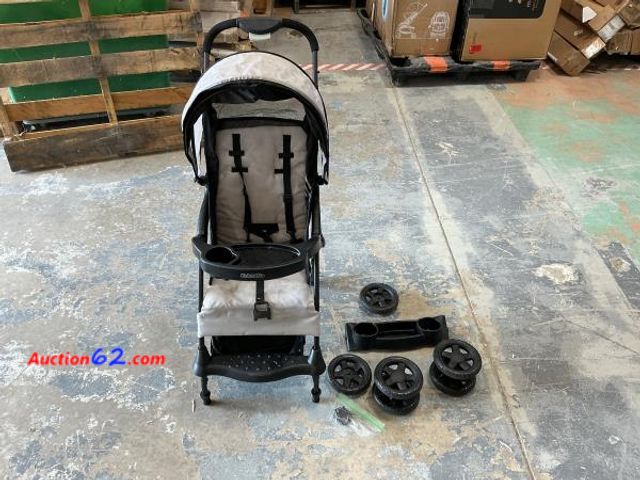 Lot 44-4076p - Kolcraft Cloud Plus Lightweight Stroller for Toddlers with Reclining Seat, Large Storage Basket, Canopy, Infant &amp; Parent Trays, Com E-Co...
