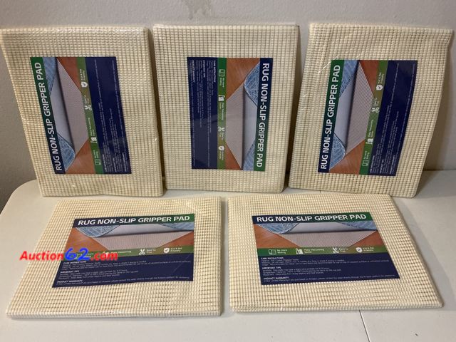 Lot 44-9072 - Lot of (5) Songrey Non-Slip Rug Pad Gripper 2x3 FT, Extra Thick Carpet Pads for Hard Surfaces, Prevents Sliding and Secures Rugs, Provides F...