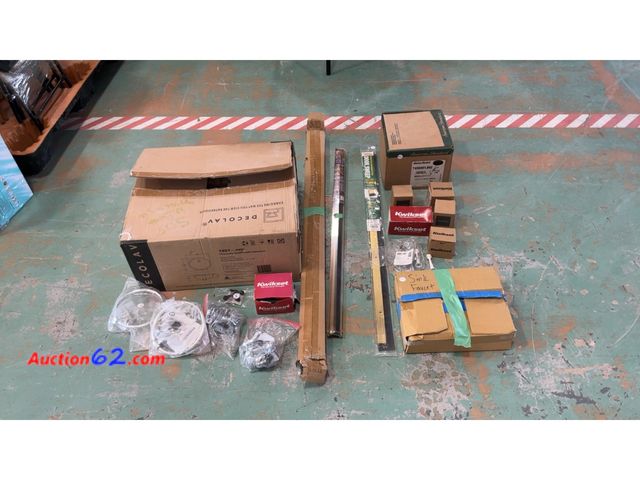 Lot 44-1684m - Kwikset Door Hardware Lot with Faucet and Bathroom Accessories See All Photo's Not Tested E-Commerce Return, A basic inspection has been giv...