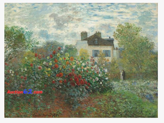Lot 44-1703b - $100 Retail price - The Artist's Garden in Argenteuil (A Corner of the Garden with Dahlias) E-Commerce Return, A basic inspection has been g...