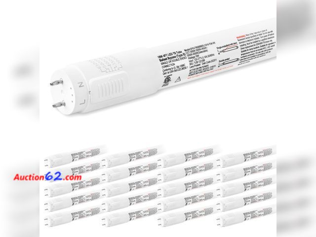 Lot 44-2552w - $126.99 Retail price - hykolity 20 Pack 5CCT 4FT LED T8 Ballast Bypass Type B Light Tube, 18W, 3000K/3500K/4000K/5000K /6500K Selectable, Si...