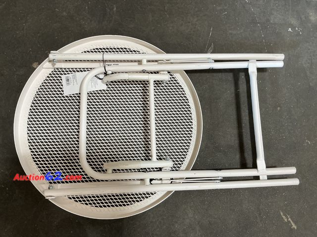 Lot 44-157 - Steel Round Metal Mesh Accent Patio End Table Ivory - Room Essentials™ See All Photo's E-Commerce Return, A basic inspection has been given ...