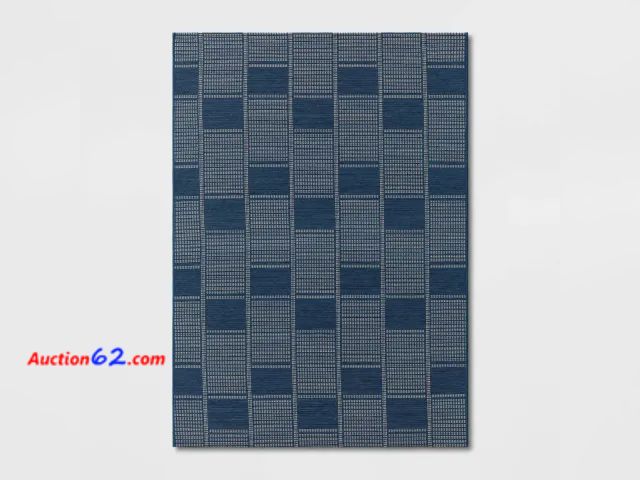 Lot 44-219b - Retail of $70-5’ X 7’ Checkered Bricks Rectangular Woven Outdoor Area Rug - Threshold™ Appears New, A basic inspection has been given to thi...