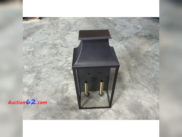 Lot 44-154 - Outdoor Wall Mount Lantern Black Finish E-Commerce Return, A basic inspection has been given to this item. Sold AS-IS.
