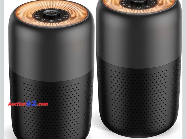 Lot 44-7420o - 2 pack air purifiers for bedroom home with aromatherapy functions, small air purifier with nightlight speed control 24 dB low noise for bett...