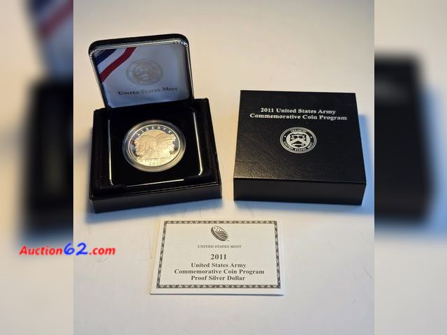Lot 44-4026i - 2011 UNITED STATES ARMY PROOF SILVER DOLLAR! COMES IN ORIGINAL U.S. MINT PACKAGING. - NT