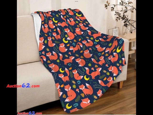 Lot 44-2093m - Soft Blanket Fleece Red Fox 40'x50". Appears New, A basic inspection has been given to this item. Sold AS-IS. See All Photo's Not Tested