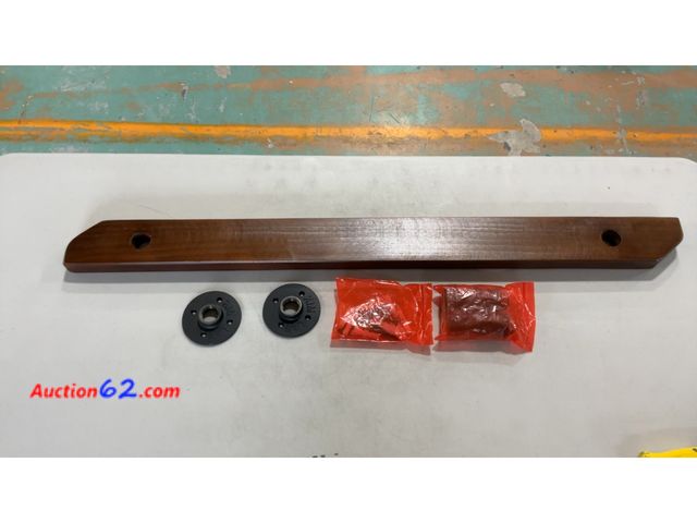 Lot 44-4016a - Wooden Shelf with Industrial Pipe Flange Brackets and Hardware Not Tested See All Photo's Appears New, A basic inspection has been given to ...