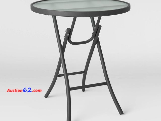 Lot 44-1568p - $35 Retail value- Folding Round Patio Accent Table - Clear - Room Essentials™ Appears New, A basic inspection has been given to this item. S...