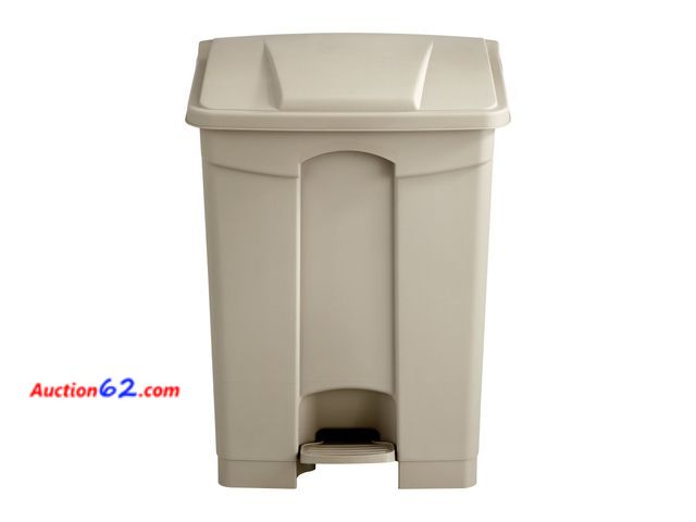 Lot 44-1963a - $79.99 Retail price - Safco Step On Plastic Trash Can with Foot Pedal, 17 Gallon Garbage Can for Kitchen, Indoor or Outdoor Use, Hands Free,...