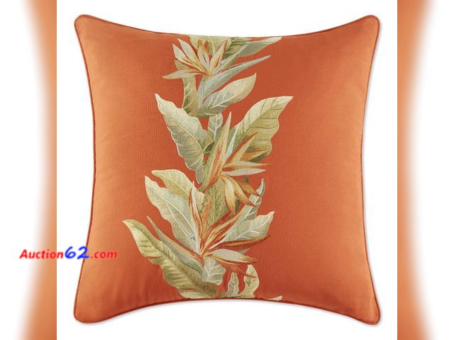 Lot 44-1154i - Retail value $55- Tommy Bahama - Throw Pillow, Ideal for Bed or Couch, Tropical Design, Cozy Home Essentials (Birds of Paradise Orange, 20" ...