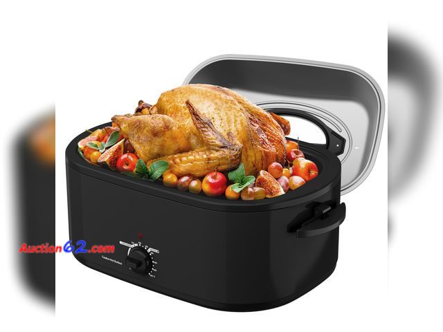 Lot 44-148j - $117.86 Retail price - SUNVIVIPRO Roaster Oven 28 Quart, Electric Turkey Roaster with Self-Basting Lid, Removable Pan &amp; Rack, Variable T...