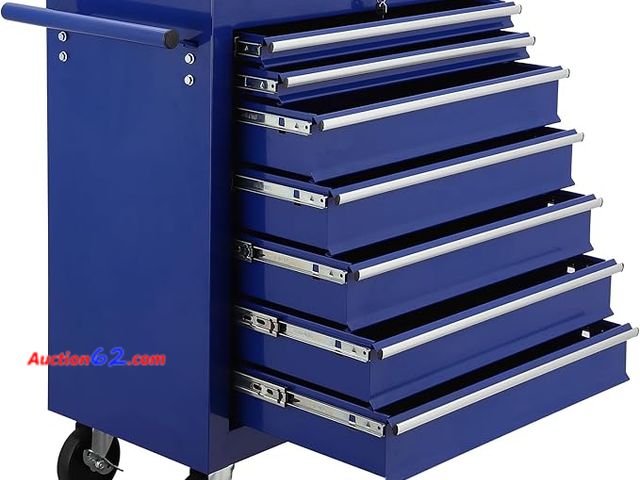 Lot 44-19c - $220 Retail value- 7 Drawer Rolling Tool Chest,Tool Cabinet on Wheels with Locking System,Rolling Tool Box Organizer Tool Case,Multifunction...