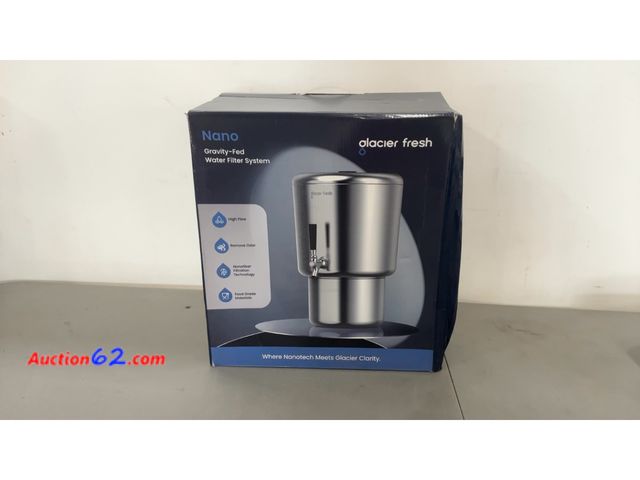 Lot 44-1605o - $299.99 Retail price - GLACIER FRESH 2.25G Stainless Steel Countertop Water Filtration System, Gravity-Fed with Elarisey™ Filtration Technol...