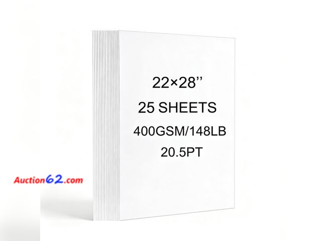 Lot 44-157m - Poster Board 22x28”,400gsm Large Thick Heavyweight Cardstock,25 sheets See All Photo's Appears New, A basic inspection has been given to thi...
