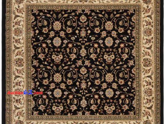Lot 44-201 - SAFAVIEH Lyndhurst Collection 8' Square Red/Ivory LNH316B Traditional Oriental Non-Shedding Living Room Bedroom Dining Home Office Area Rug ...