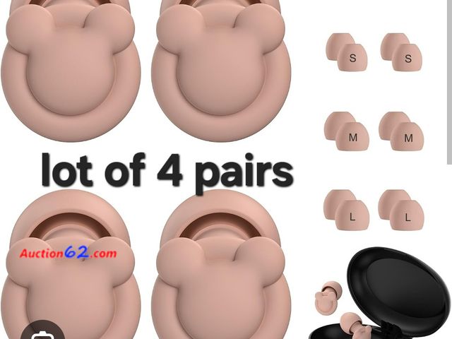 Lot 44-6803p - 4 Pairs Ear Plugs for Sleeping Noise Cancelling, Reusable Earplugs for Noise Reduction 24dB-30dB with 32 Ear Tips, Hearing Protection Ear Pl...