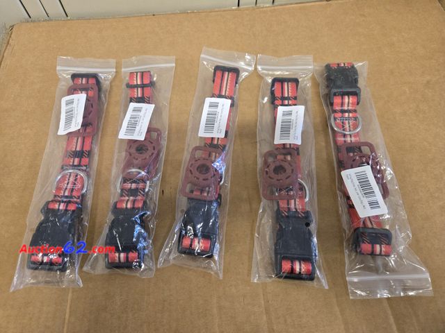 Lot 44-6511k - Lot of 5 AirTag Dog Collars, Adjustable Air Tag Accessories Pet Collar, Nylon Pet Collars for Large Dogs, Heavy Duty Dog Collar with AirTag ...