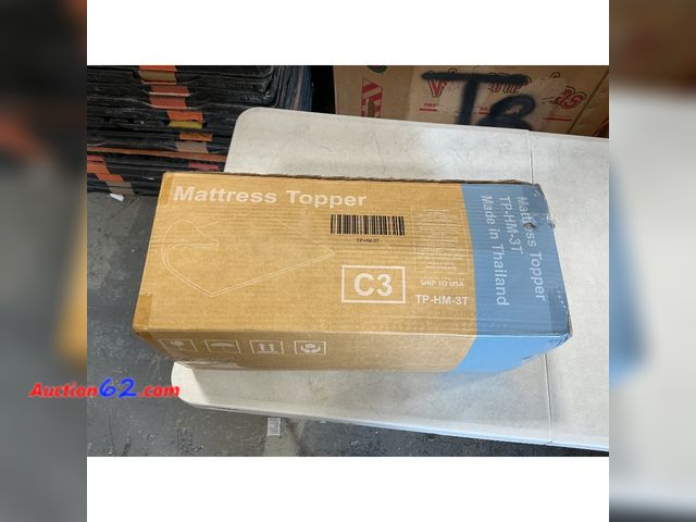 Lot 44-1161i - Mattress Topper TP-HM-3T Made in Thailand - Blue Unknown Size Appears New, A basic inspection has been given to this item. Sold AS-IS. Not T...