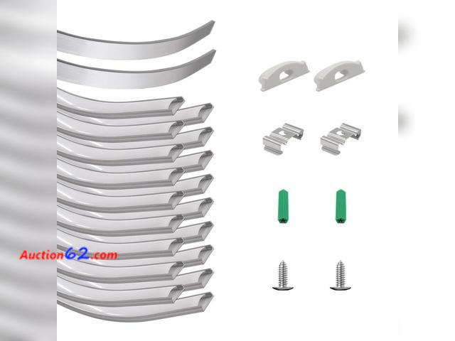 Lot 44-4027f - 20-Pack Bendable LED Channel, 3.3ft/1M Bendable Aluminum LED Strip Channel with Milky White Diffuser Cover, LED Light Track for 12.5mm Wide ...