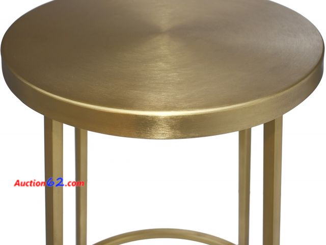 Lot 44-5508j - MSRP $180.99 Meridian Furniture Tyson Gold Bar Stool. Product Dimensions 30"h x 14"w x 14"d Appears New, A basic inspection has been given t...