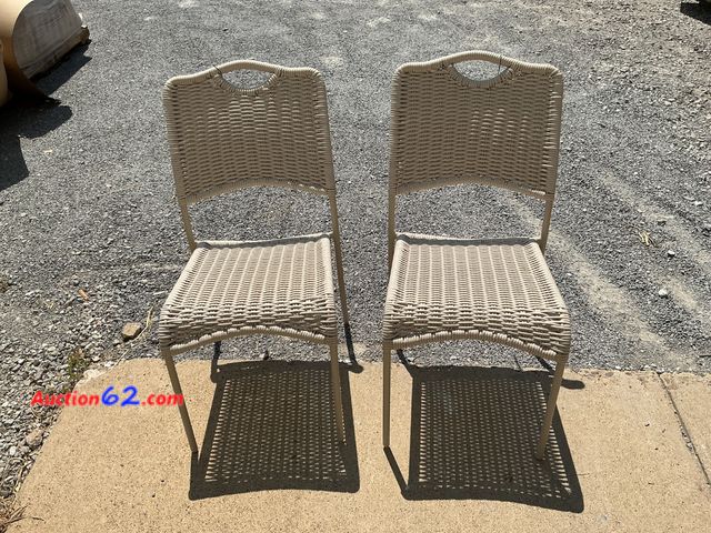 Lot 44-281e - $150 Retail price - Set of 2 Wicker Outdoor Dining Chairs See All Photo's E-Commerce Return, A basic inspection has been given to this item....