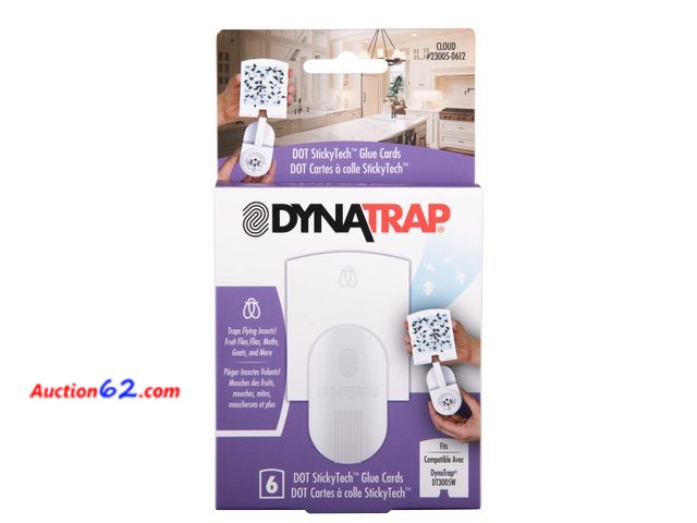 Lot 44-2714f - DynaTrap 23005-0612 DOT StickyTech Replacement Indoor Flying Insect Trap Glue Cards - 6 Pack Appears New, A basic inspection has been given ...
