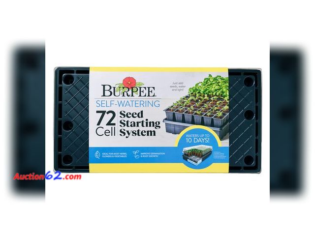 Lot 44-779 - Burpee Self-Watering Seed Starter Tray, 72 Cells See All Photo's Not Tested Appears New, A basic inspection has been given to this item. Sol...