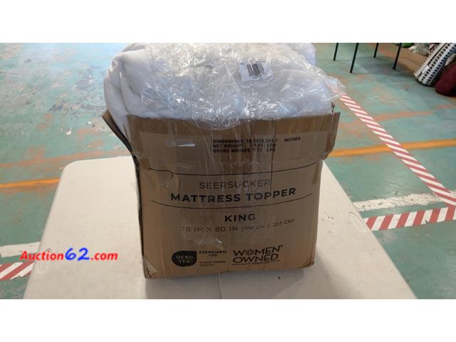 Lot 44-1593m - Great Bay Home Twin XL Mattress Topper. Thick, Elastic Corner Mattress Protector and Cover. Ultra-Soft Pillowtop Mattress Pad. Fits Mattress...