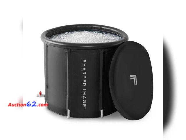 Lot 44-2679w - Sharper Image Ice Bath Portable Cold Plunge Revitalizing Ice Therapy Workout Recovery - Black Appears New, A basic inspection has been given...