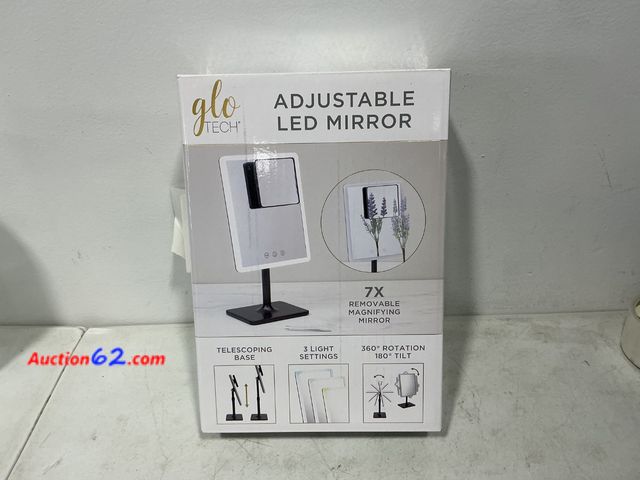 Lot 44-644j - Glo Tech Adjustable LED Mirror
 See All Photo's Not Tested Appears New, A basic inspection has been given to this item. Sold AS-IS.