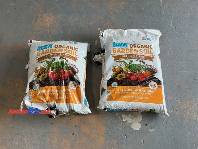 Lot 44-684m - Lot of 2 - Busted Back to the Roots 25.7qt (1 Cubic ft) Organic Premium Blend Garden Soil Not Tested See All Photo's E-Commerce Return, A ba...