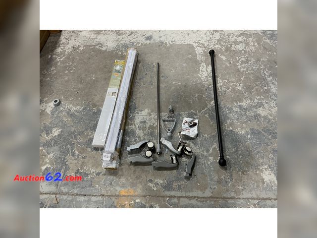 Lot 44-4067e - Mix lot of curtain rods and Cordless Mini Blind E-Commerce Return, A basic inspection has been given to this item. Sold AS-IS. Not Tested