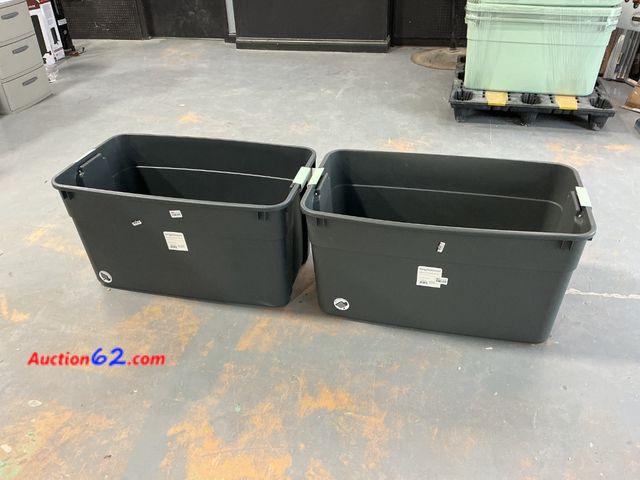Lot 44-973j - $80 Retail price - Brightroom Wheeled Latching Storage Tote 45 Gallon - Lot of 2 See All Photo's Not Tested E-Commerce Return, A basic inspe...