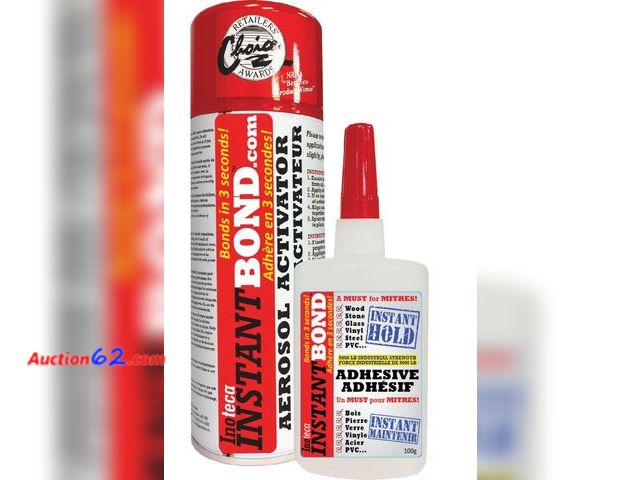 Lot 44-4031m - InstantBond Multi-Purpose Super Glue with Activator Spray, 100 ML Adhesive and 330 ML Activator Spray Not Tested See All Photo's Appears New...