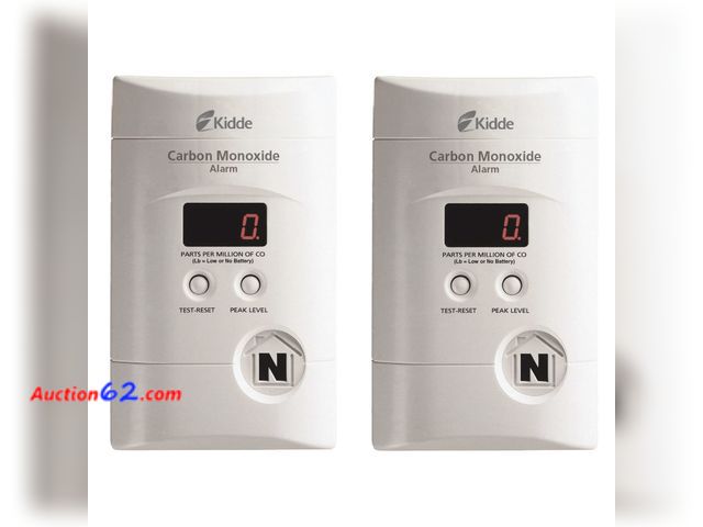 Lot 44-1971e - $89.99 Retail price - Kidde Carbon Monoxide Detector, Plug In Wall with 9-Volt Battery Backup, Digital LED Display - 2 Pack See All Photo's ...