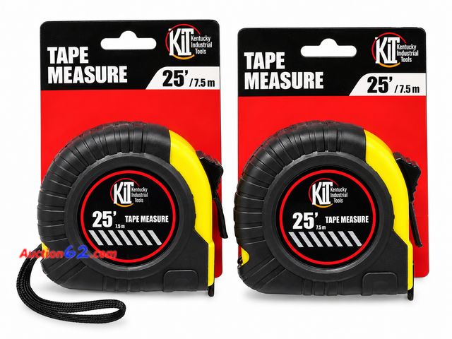 Lot 44-6050m - Set of 2 Kentucky Industrial Tools Tape Measure 25’ / 7.5M Appears New, A basic inspection has been given to this item. Sold AS-IS. See All ...