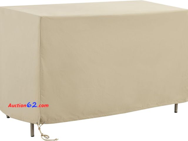 Lot 44-5555b - Crosley Furniture Patio Furniture Covers, Waterproof Outdoor Storage Deck Box Cover for Backyard, Tan 2. E-Commerce Return, A basic inspecti...