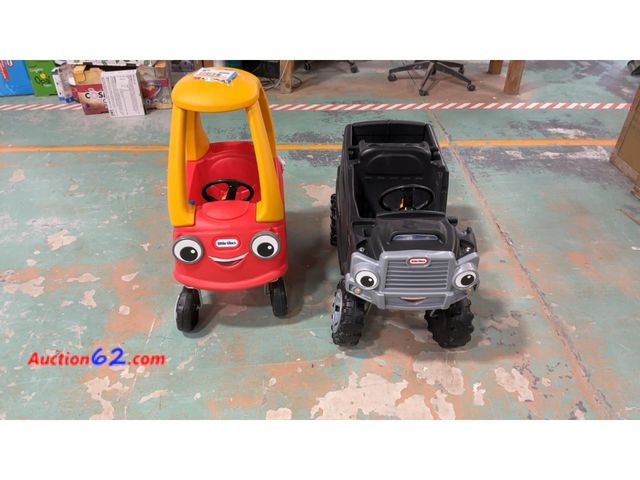 Lot 44-1759j - Little Tikes Cozy Coupe &amp; Truck Ride-On Toys ( needs some TLC)  E-Commerce Return, A basic inspection has been given to this item. Sold ...