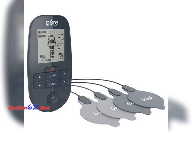 Lot 44-1662j - $99.99 Retail price - Pure Enrichment PurePulse Trio TENS &amp; EMS Muscle Stimulator + Heat - Advanced Relief with 9 TENS Modes, 7 EMS Mode...