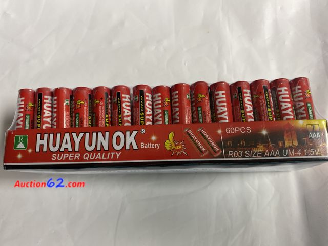 Lot 44-2105w - New. Package of 60 AAA batteries. See photos. Appears New, A basic inspection has been given to this item. Sold AS-IS. See All Photo's Never...