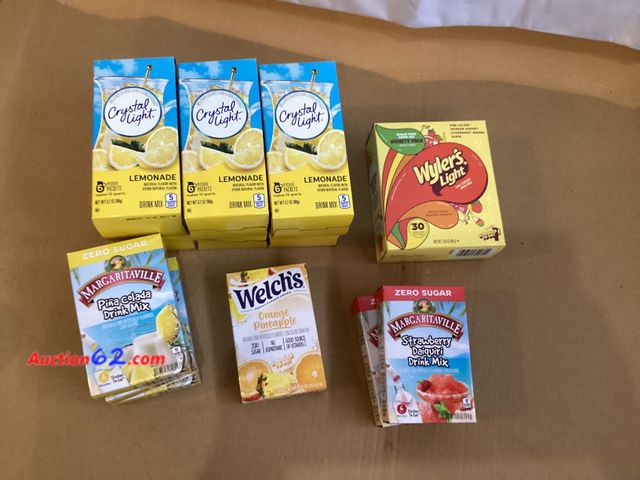 Lot 44-7724i - Lot of a variety of drink pack mixes.  Appears New, A basic inspection has been given to this item. Sold AS-IS. See All Photo's