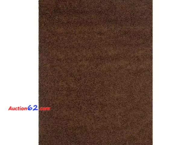 Lot 44-216b - Retail of $45- SAFAVIEH Athens Shag Brown 4 ft. x 6 ft. Solid Area Rug 1. Appears New, A basic inspection has been given to this item. Sold ...