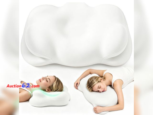 Lot 44-172m - Cloud Support Pillow Sleep Support Pillow, Memory Ergonomic Pillows for Neck Pain Relief with Breathable Pillowcase, 3 Sleep Zones, 2 Types ...