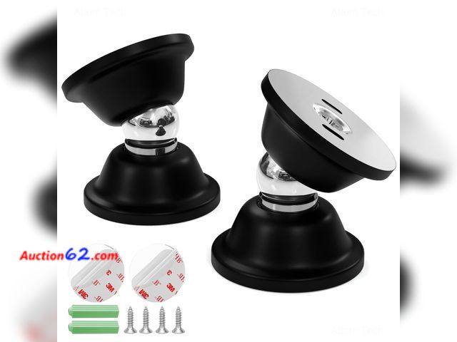 Lot 44-2958e - NiHome RV Magnetic Door Stop for Door Holding &amp; Stopping 2PCS Black Appears New, A basic inspection has been given to this item. Sold AS...