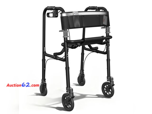 Lot 44-131o - $159.99 Retail price - Walkers for Seniors, 4 Wheel Rollator Walker with Seat Supports 300lb,Aluminum Frame, Foldable Walker with 6" Backres...