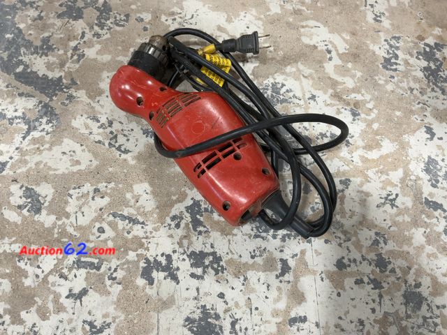 Lot 44-1598t - Unknown Brand Drill - Red, Corded Power Not Tested See All Photo's