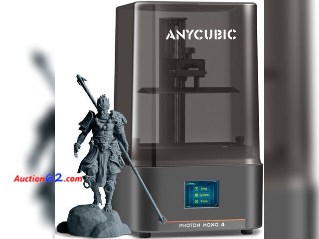 Lot 44-2984e - $169.98 Retail price - ANYCUBIC Photon Mono 4, Resin 3D Printer with 7'' 10K Mono LCD Screen, Stable LighTurbo Light Source and 70mm/h Fast ...